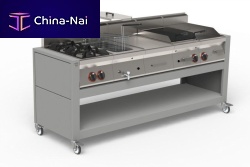 Outdoor kitchen CUBE 2000contemporarystainless steelaluminum
