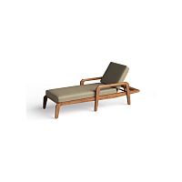 Contemporary sun lounger CYNARAfabriccherrywoodelm