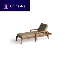 Contemporary sun lounger CYNARAfabriccherrywoodelm