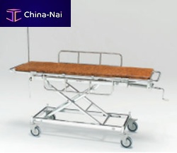 Transport stretcher trolley AL-UD-1manualheight-adjustable1-section