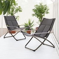 Contemporary deck chair Snoozefabricnot specifiedsteel