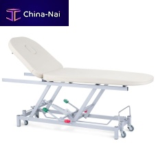Hydraulic examination table 10.DV.1684.2height-adjustablewith adjustable backreston casters