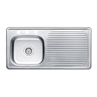 Single-bowl kitchen sink VSS-390Swith drainboardstainless steelovermount