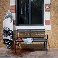 Contemporary garden bench LUXEMBOURGaluminumwith backrestwith armrests