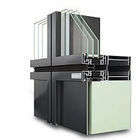 Glass facade system TRIGON UNIT Laluminum