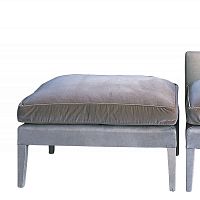 Contemporary pouf DIVINE RECLINEfabricleatherrectangular