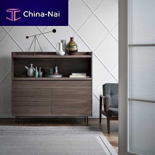Contemporary sideboard Priv Cwalnutsteelglass