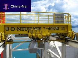 Single-girder overhead traveling crane with hoistpneumatic-driveexplosion-proof
