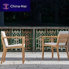 Contemporary garden chair ZENHIToutdoorfabricteak