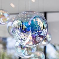Pendant lamp IRISaluminumblown glasscontemporary