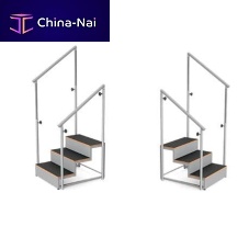 Straight rehabilitation staircase FI.105001with 2 handrails