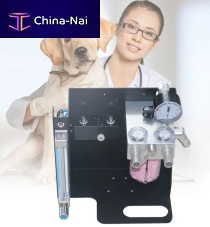 Trolley-mounted veterinary anesthesia workstation OLV-V1