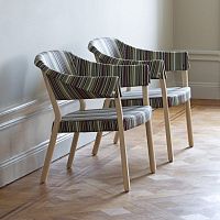 Contemporary armchair BUTTON-IIleatherfabricash