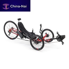 Crank-propelled recumbent trike SPRINT Xadultblackred