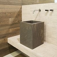 Countertop washbasin LAVATOIOpiasentina stonesquarecontemporary