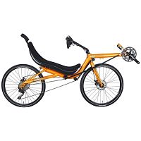 Crank-propelled recumbent bicycle Lackaadultyellow