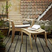 Contemporary chair SKAGERAK - REGATTAoutdoorteakteak base
