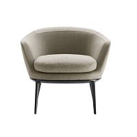 Contemporary armchair Caratosfabricleathercast aluminum