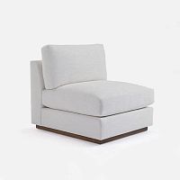 Contemporary fireside chair DESERT MODERNfabriccushionwhite
