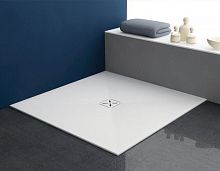Square shower base above floorextra-flatcomposite