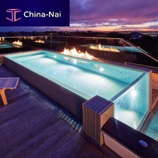 Custom swimming pool SHIPWRECK outdoorsemi-ingroundglass