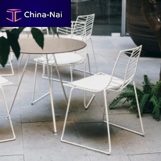 Contemporary chair LEAF outdoorindoorpainted steel