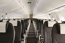 Aircraft cabin seat cover leather