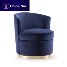 Contemporary armchair LILIAN 072 PGfabricblueswivel