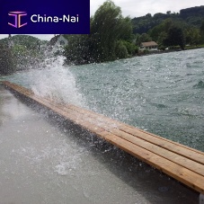 Floating breakwater reinforced concrete