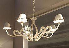 Traditional chandelier ORIONEsteelironfabric