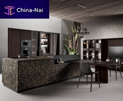 Contemporary kitchen MNTA_01woodensmoked glassstone