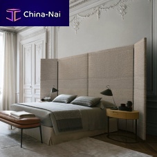 Double bed Dikecontemporaryupholsteredwith upholstered headboard