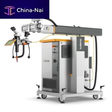 Fiber laser welding machine SWA F seriessemi-automaticon castersfor steel