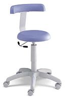 Dental stool 612/00height-adjustablewith backreston casters