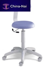 Dental stool 612/00height-adjustablewith backreston casters