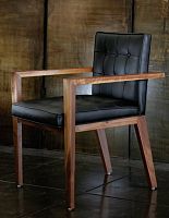 Contemporary chair MADRIDleatherwooden basehome