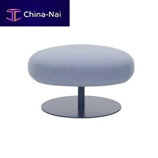 Contemporary pouf Libellefabricroundupholstered