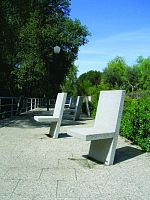Contemporary chair GISconcretefor public spacecommercial
