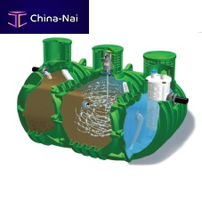 Water domestic wastewater treatment plant SNGULAIR GREEN®polyethylenefor small communitycompact