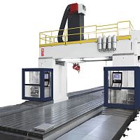 Gantry CNC milling center POWERMILL3-axisuniversalwith rotary table