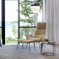 Contemporary lounge chair MILO HIGHfabricmetalcushion