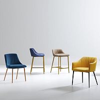 Contemporary chair ASANAindoorvelvetleather