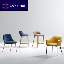 Contemporary chair ASANAindoorvelvetleather