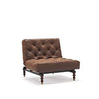 Traditional fireside chair OLDSCHOOLfabricleatherwooden