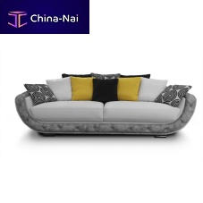 Art Deco sofa LEONARDOfabricleathergray