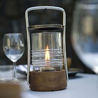Portable lamp BOLLARD glassmetalteak