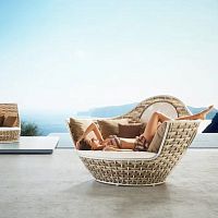 Contemporary daybed SHENZHOU Xfabricwickeraluminum