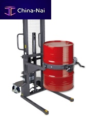 Manual stacker truck walk-behinddrum