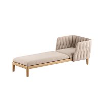 Contemporary daybed CALYPSO 210Pfabricteakfabric