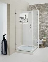 Glass shower cubicle BERYLLwith hinged doorrectangular
